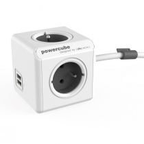 PowerCube Extended USB multiprise grise