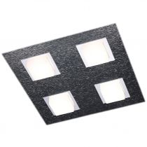 Plafonnier design LED BASIC (x4) en aluminium gris anthracite