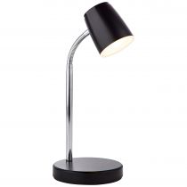 Lampe de bureau LED NALA en métal noir