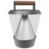 Lampe baladeuse extérieur sur secteur LED POLGAR en aluminium gris