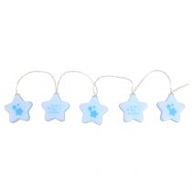 Guirlande LED ENFANT 10 étoiles en plastique bleu