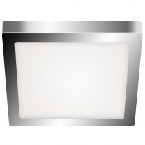 Plafonnier LED carré BOSCA en métal chrome