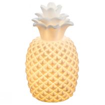 Lampe à poser ananas CHAITA en porcelaine blanche