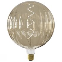 Ampoule déco filament LED XXL dimmable E27 DIJON en verre ambré Ø20cm