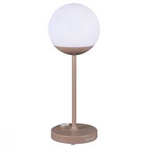 Lampe moderne extérieur LED MOOON! en PVC et aluminium muscade
