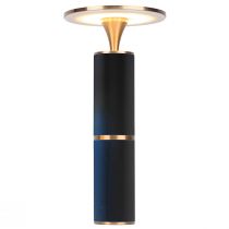 Lampe à poser LED DEEPLY (H42cm) en métal noir et doré