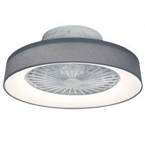 Ventilateur lumineux LED FREE (D47cm) en tissu gris