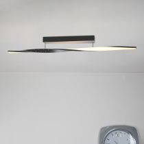 Plafonnier LED FLUID en métal noir