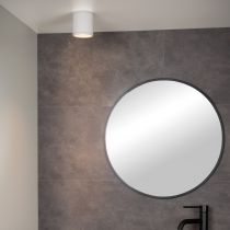 Plafonnier salle de bain rond AVEN en aluminium blanc