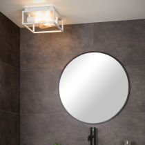 Plafonnier salle de bain CARLYN en aluminium blanc