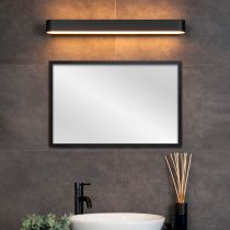 Applique murale salle de bain LED MADELON (L90cm) en métal noir