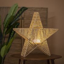 Étoile lumineuse LED SISINE (H40cm) en fibres naturelles
