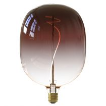 Ampoule déco filament LED dimmable E27 AVESTA en verre fumé marron Ø17cm