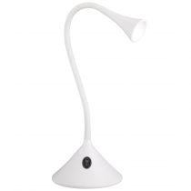 Lampe de bureau LED VIPER (H31cm) en PVC blanc