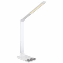 Lampe de bureau LED KABIRA en PVC blanc