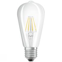 Ampoule LED dimmable E27 CLEAR FILAMENT éclairage blanc chaud 5.8W 806 lumens Ø6.5cm