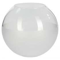 Boule en verre transparent semi satin NICE (D18cm)