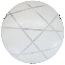 Plafonnier LED ITACA (D40cm) en verre blanc