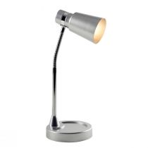 Lampe de bureau flexible LILY argentée en métal