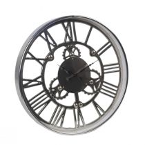 Horloge KALI en métal argenté