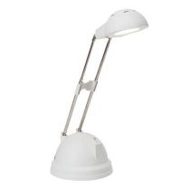 Lampe de bureau LED COLUMBIA blanche en métal