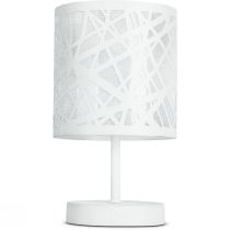Lampe de table BATIK blanche en métal