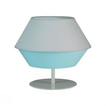 Lampe de salon 3D bleue en tissu