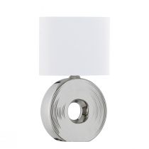 Lampe de salon design EYE argentée en métal