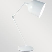 Lampe de bureau MEKANO blanche en métal
