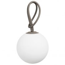 Lampe baladeuse extérieur LED BOLLEKE en polypropylène blanc anse couleur taupe
