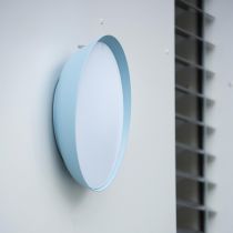 Plafonnier extérieur LED MONA aluminium bleu et verre opale