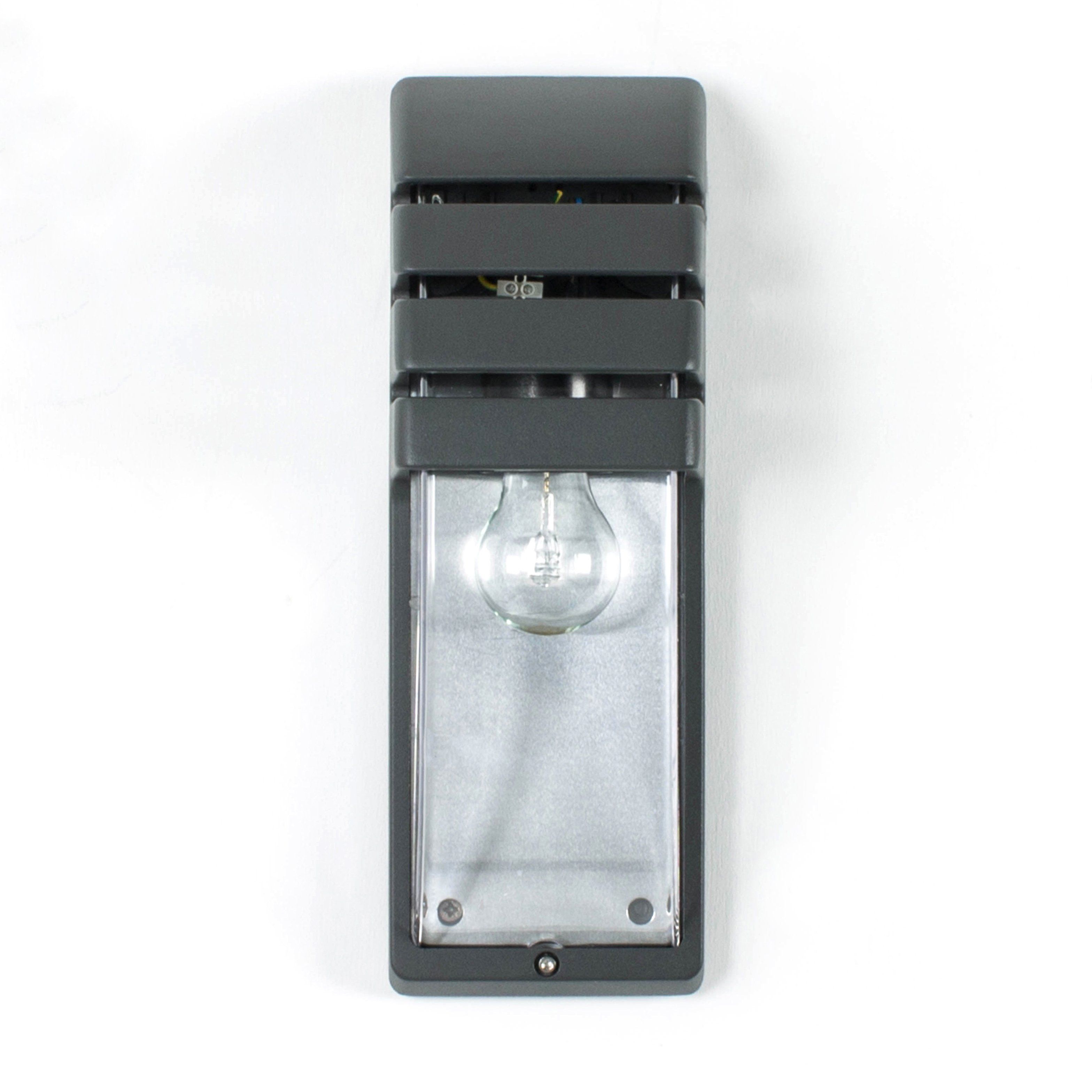 Applique d'extérieur CITY gris anthracite en métal et polycarbonate
