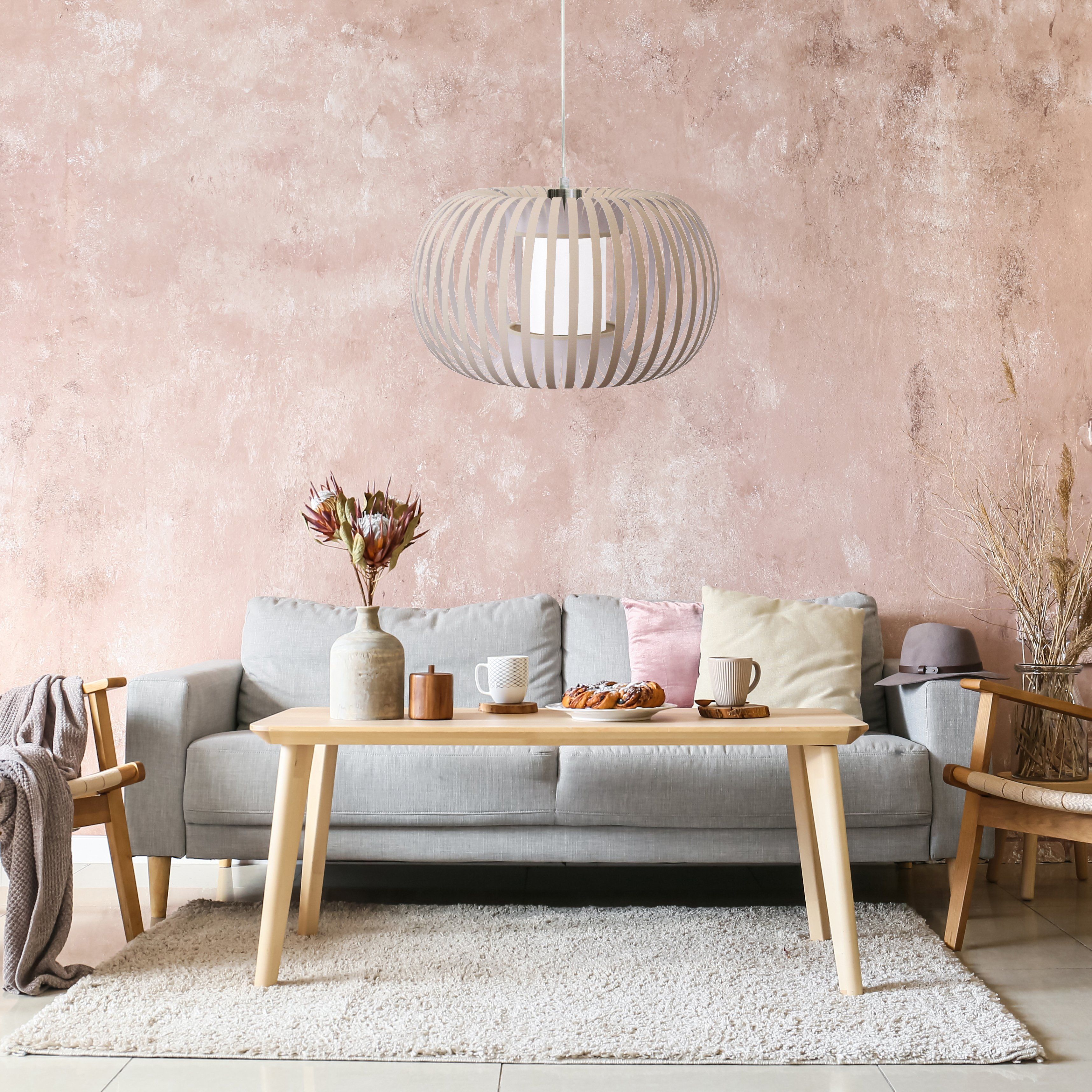 Suspension ESTENO rose clair Ø38cm