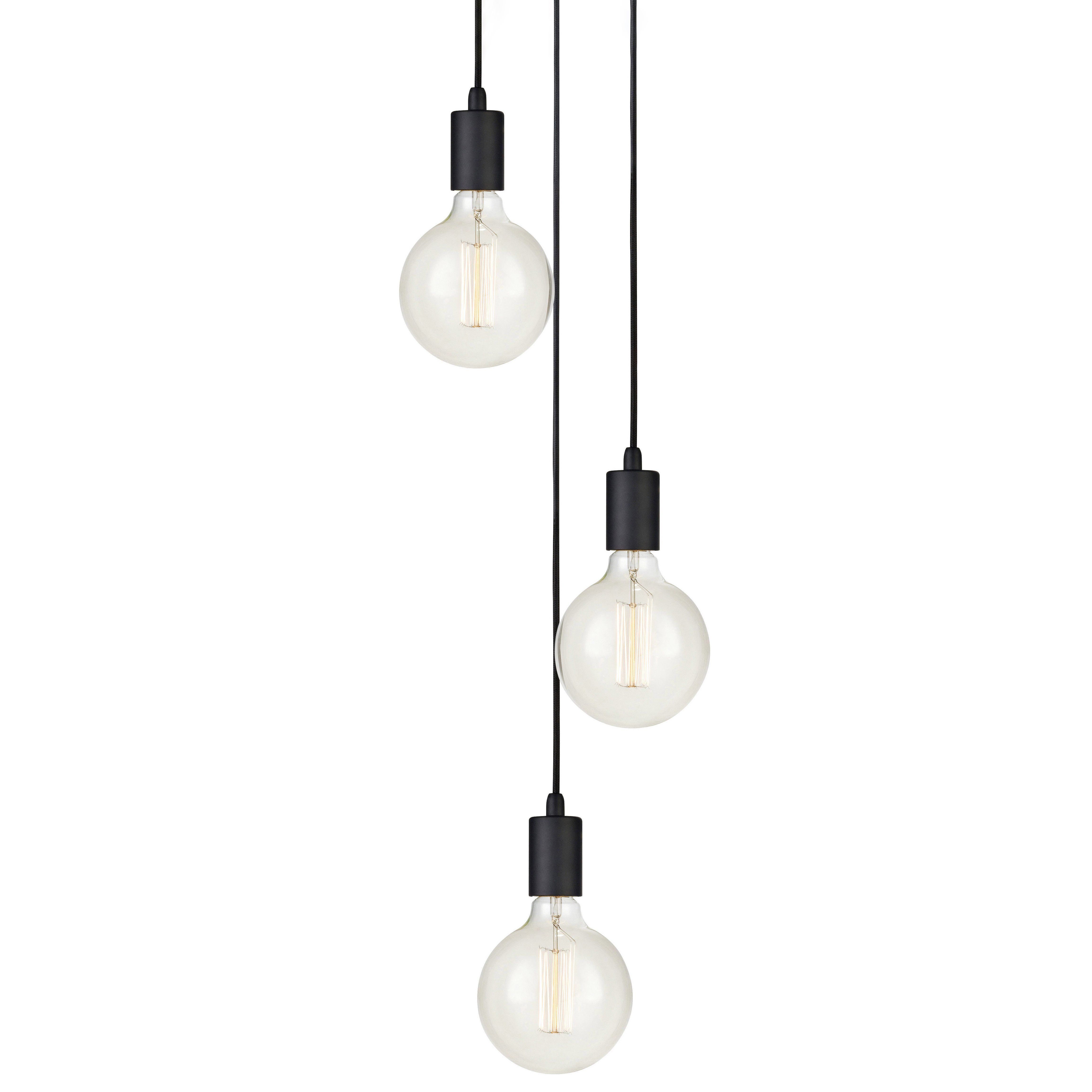Suspension SKY (3x60W) en métal noir