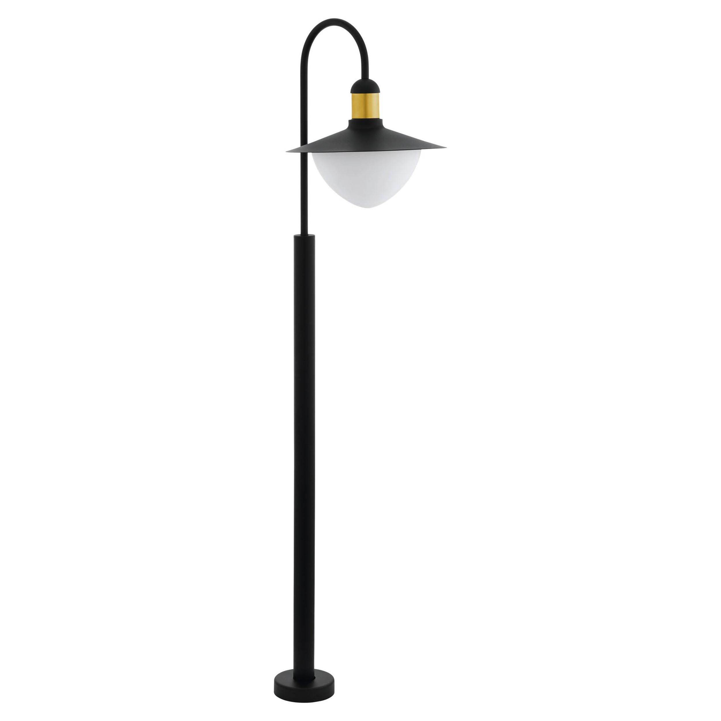 Potelet extérieur SIRMIONE en acier galvanisé noir et verre E27 60W
