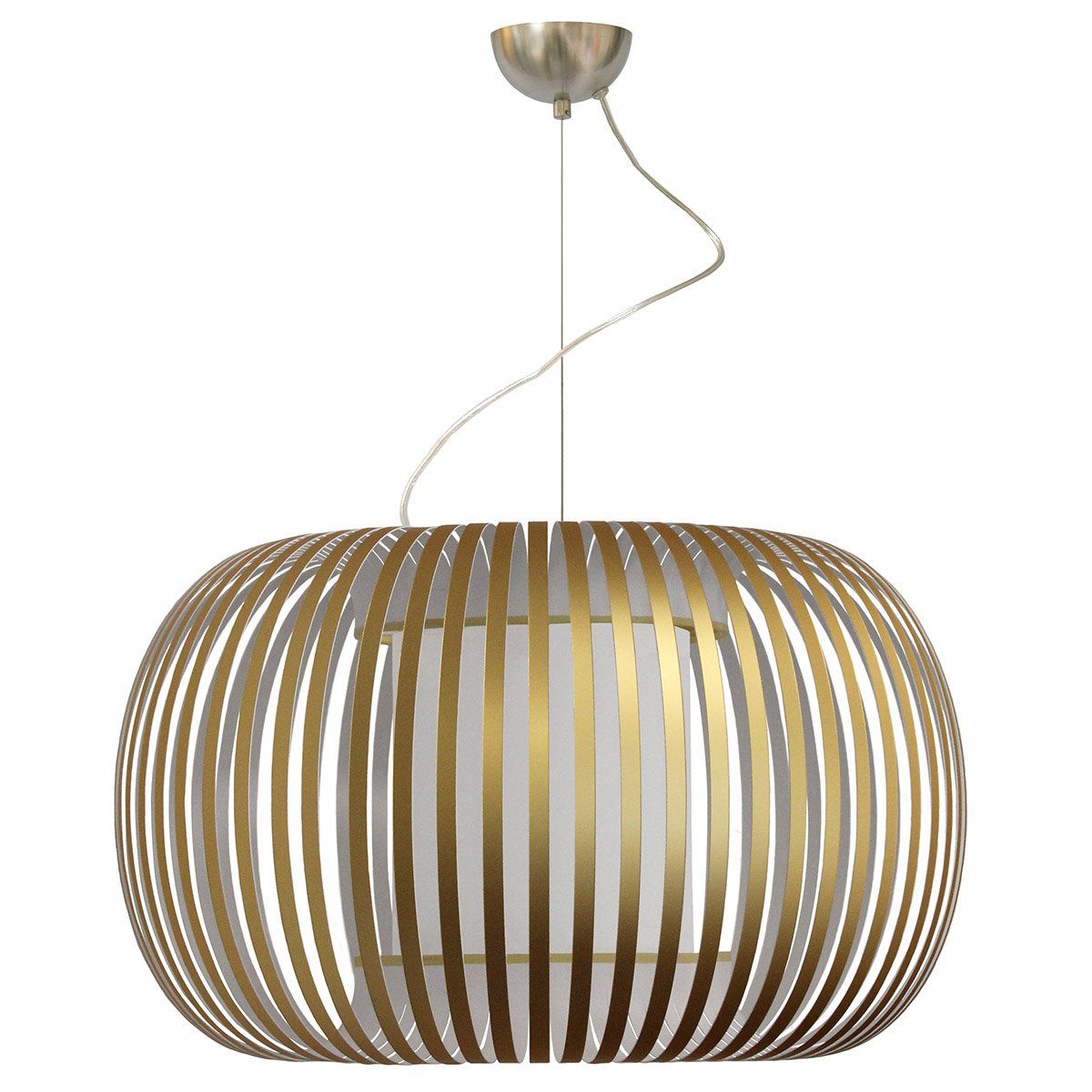 Suspension ESTENO doré/blanc Ø60cm