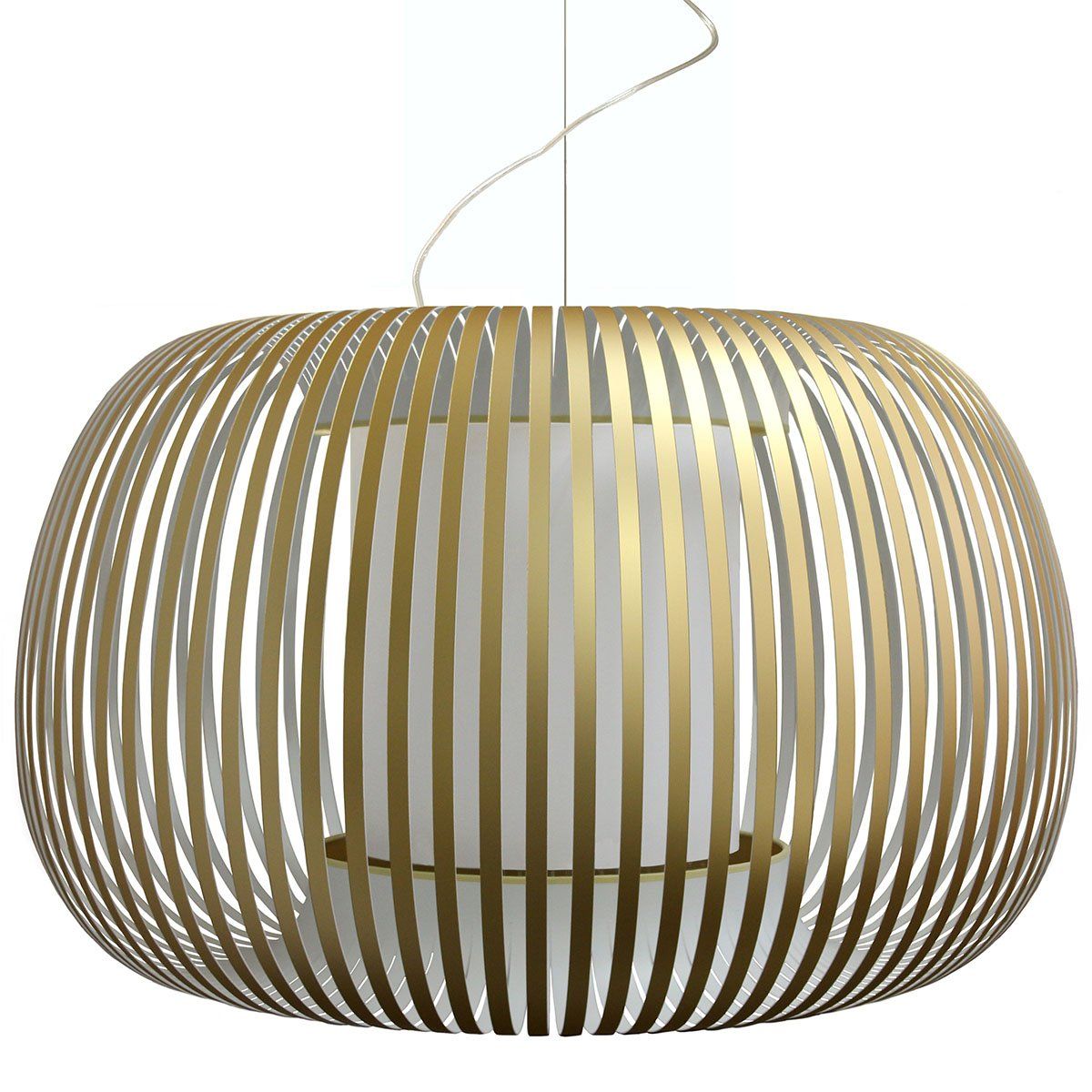 Suspension ESTENO doré/blanc Ø60cm