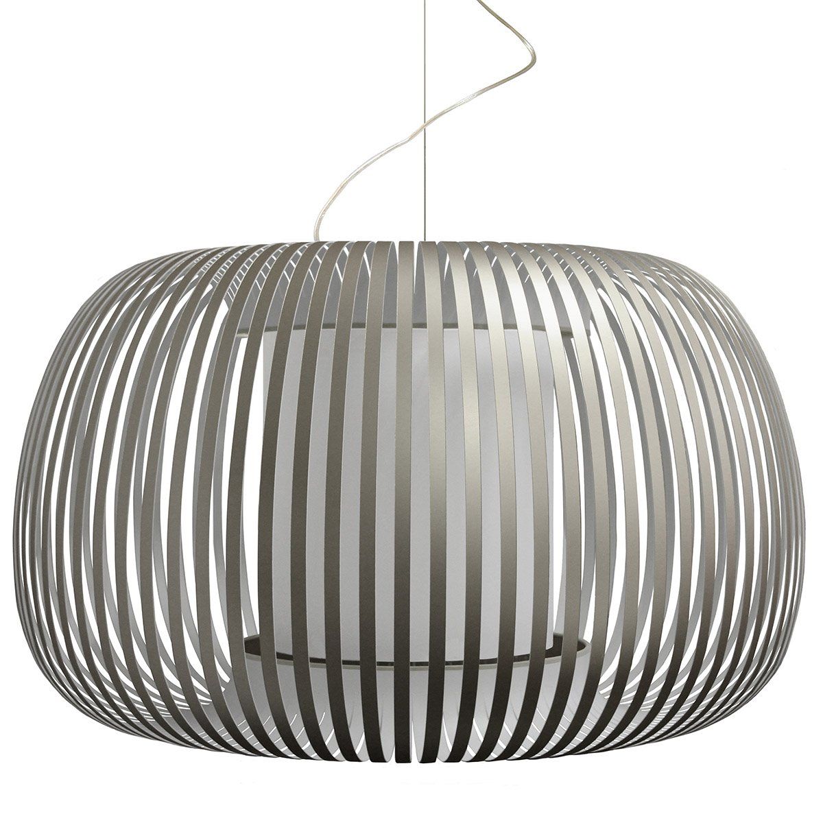 Suspension ESTENO argent/blanc Ø60cm