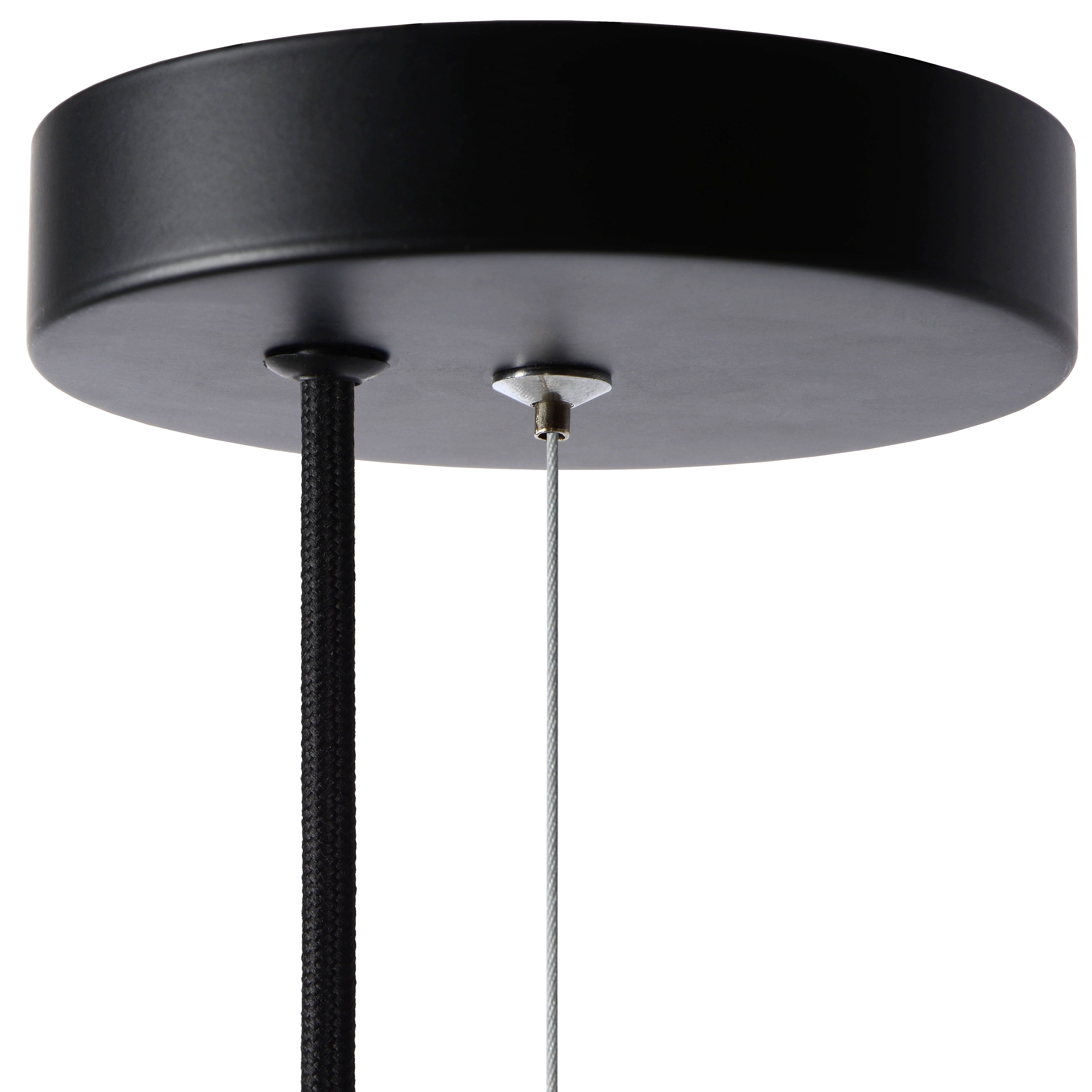 Suspension FERN (H35cm) en métal noir et verre