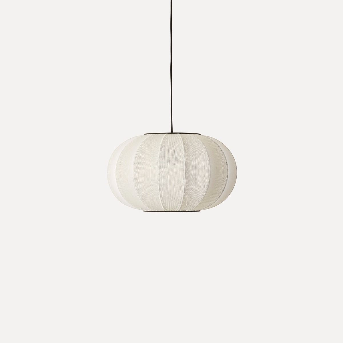 Suspension ovale KNIT WIT OVAL blanc perle Ø45cm