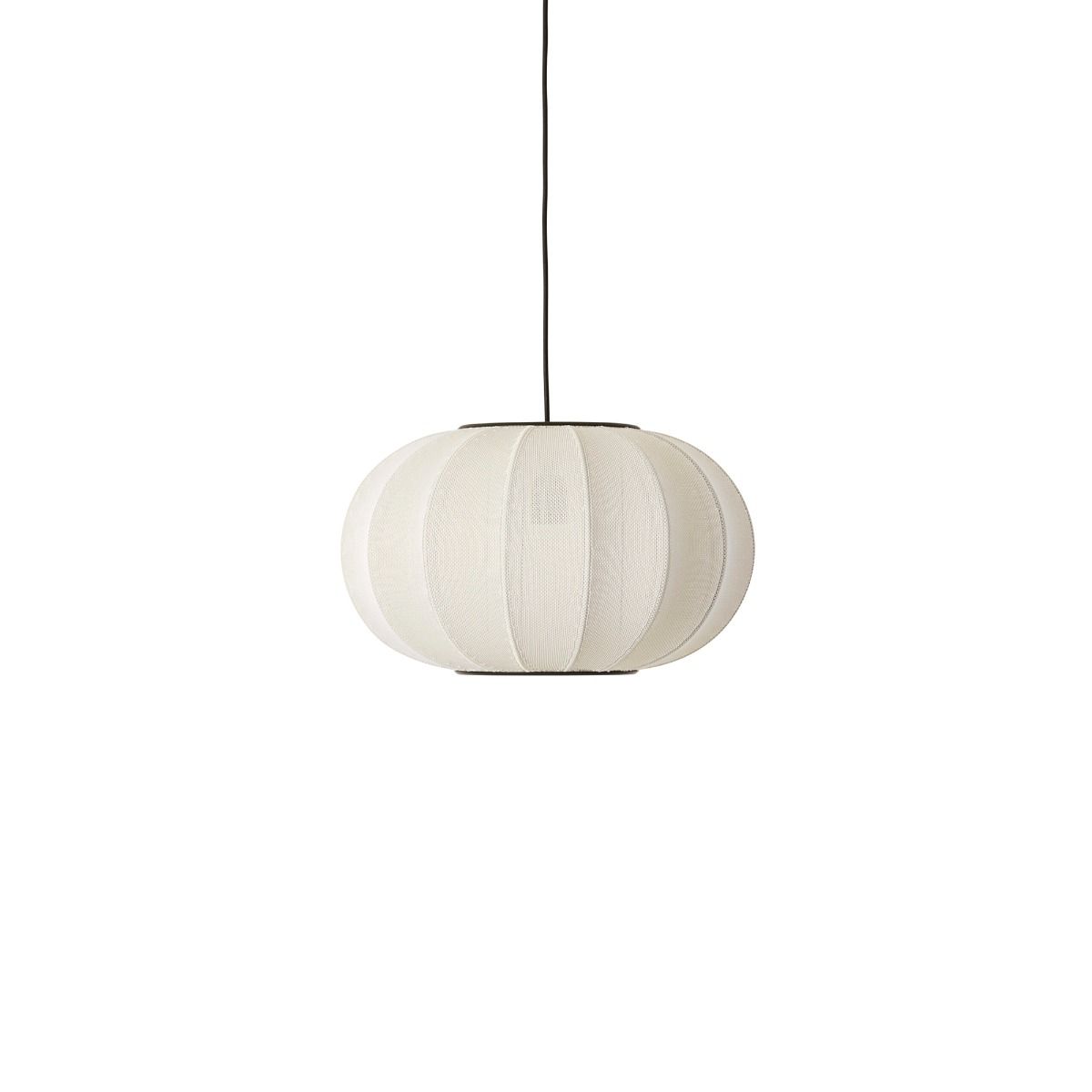 Suspension ovale KNIT WIT OVAL blanc perle Ø45cm