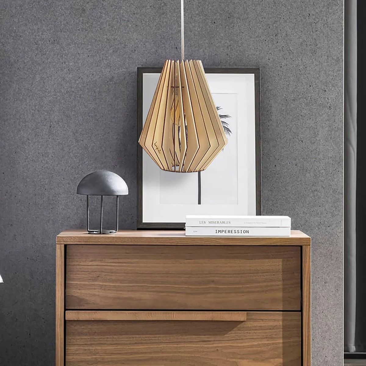 Suspension AMBRE bois FSC Ø21cm