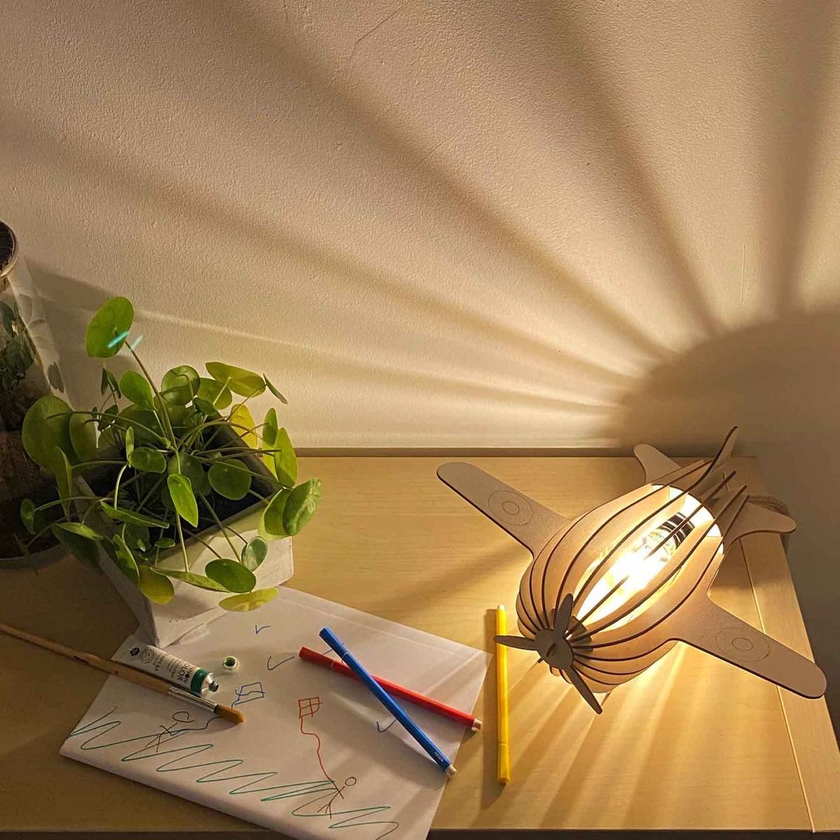 Lampe ANTOINE bois FSC Ø21cm