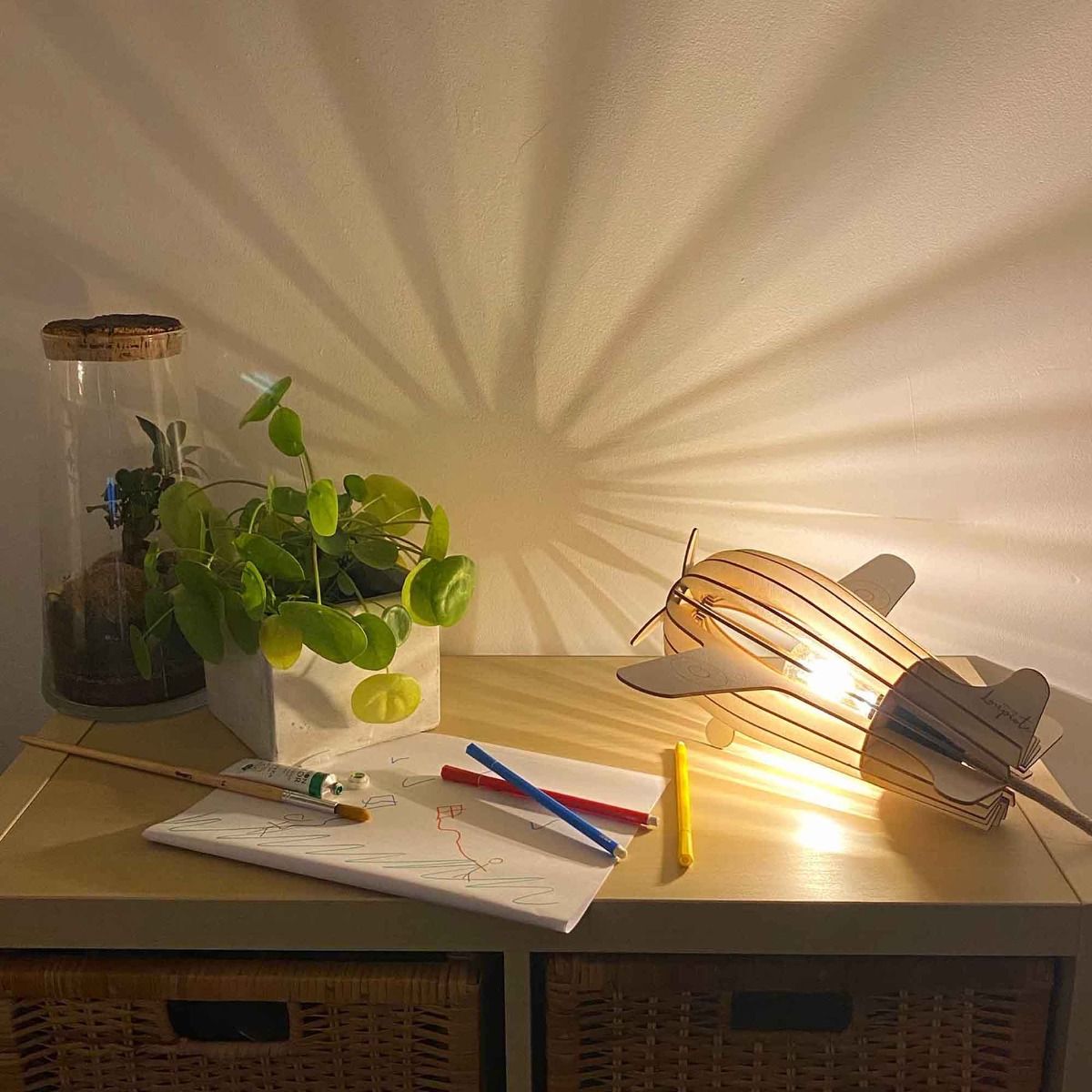 Lampe ANTOINE bois FSC Ø21cm