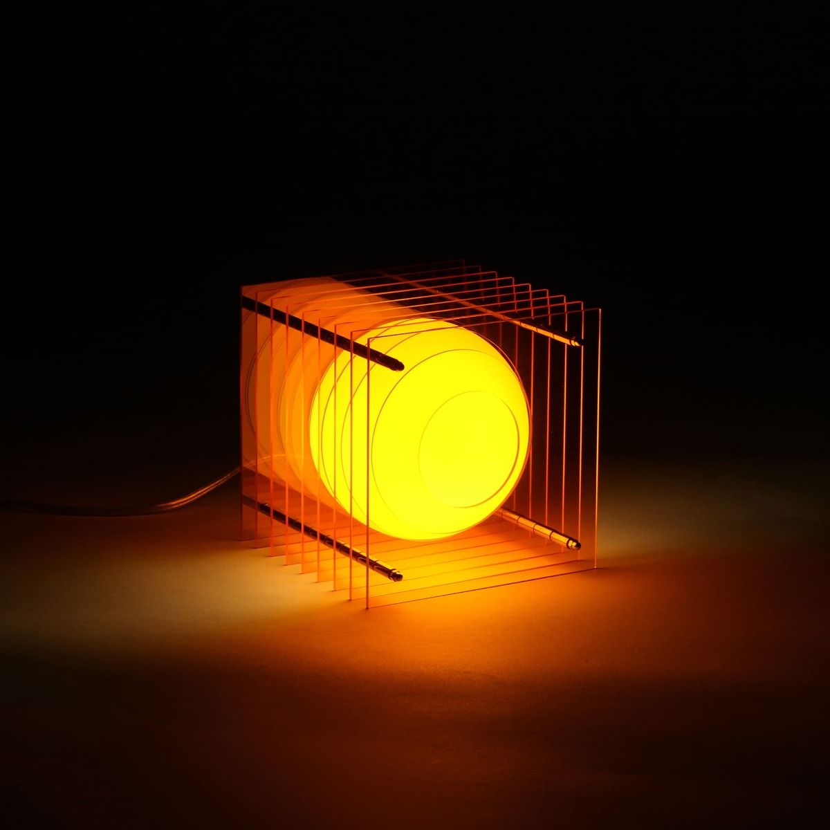 Lampe LOP SMALL SQUARE orange H18cm