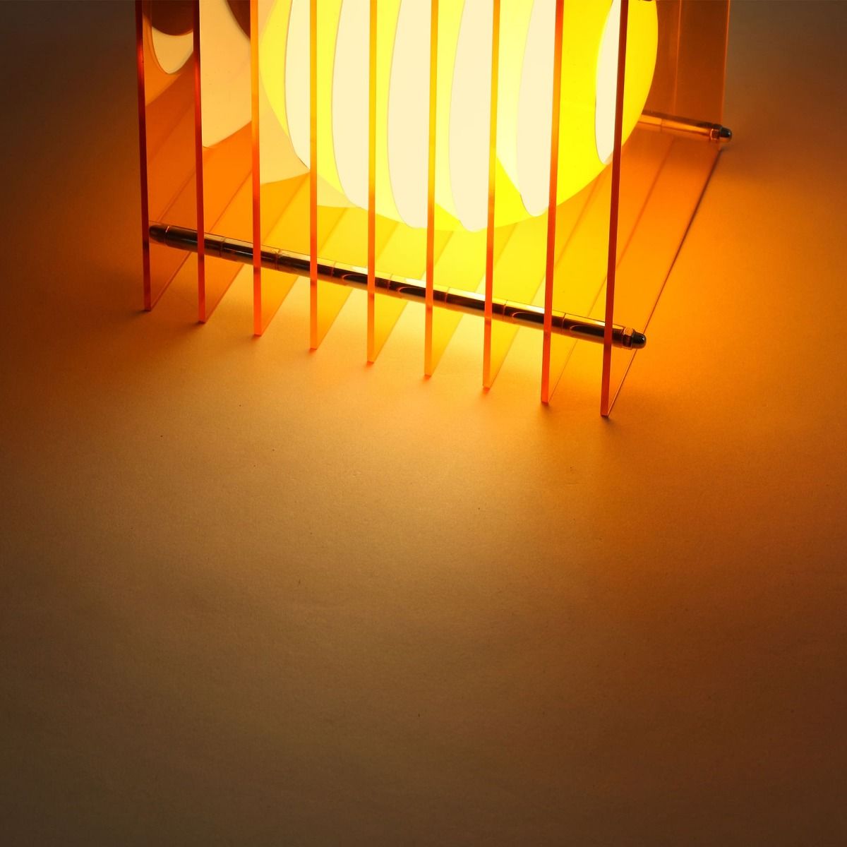 Lampe LOP SMALL SQUARE orange H18cm