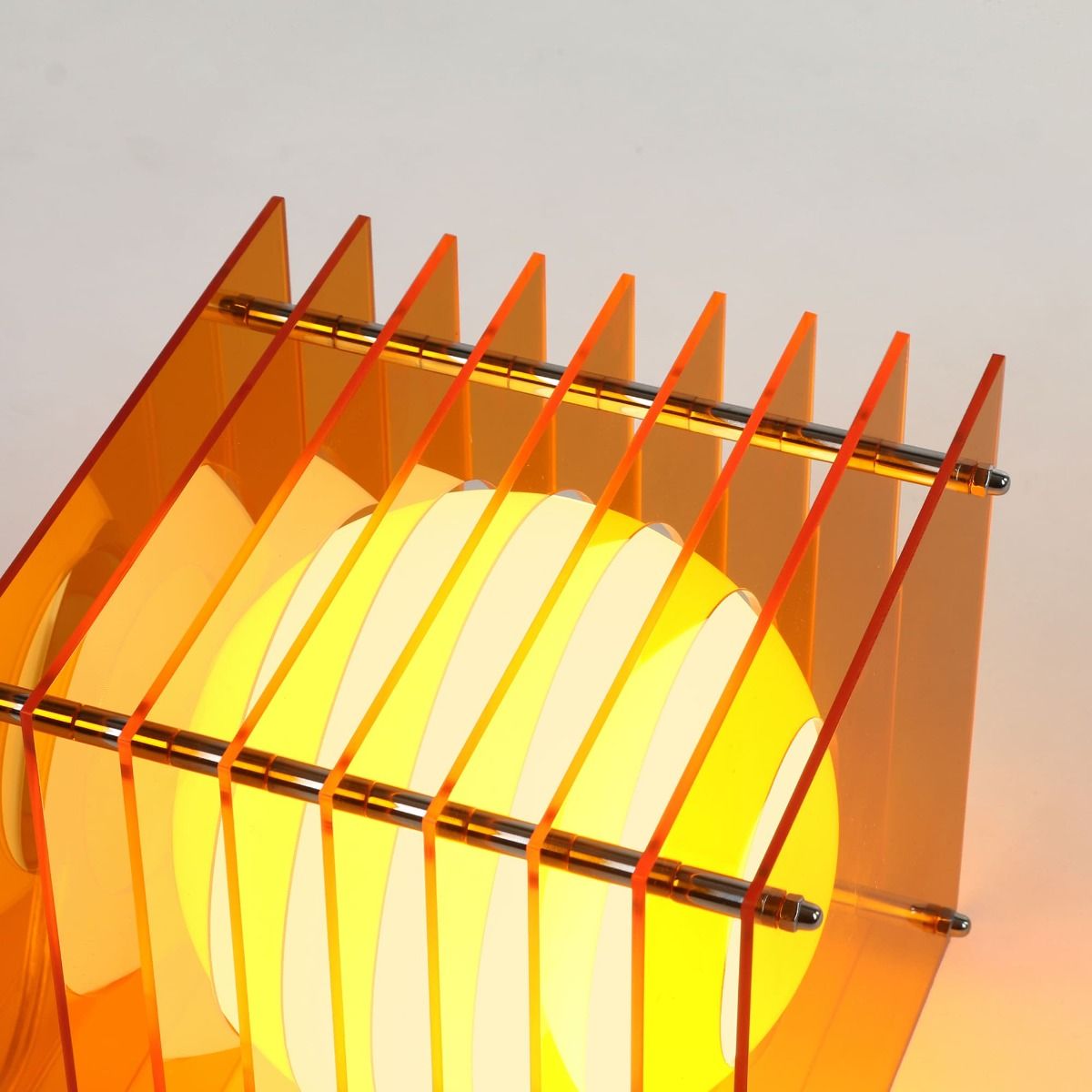 Lampe LOP SMALL SQUARE orange H18cm
