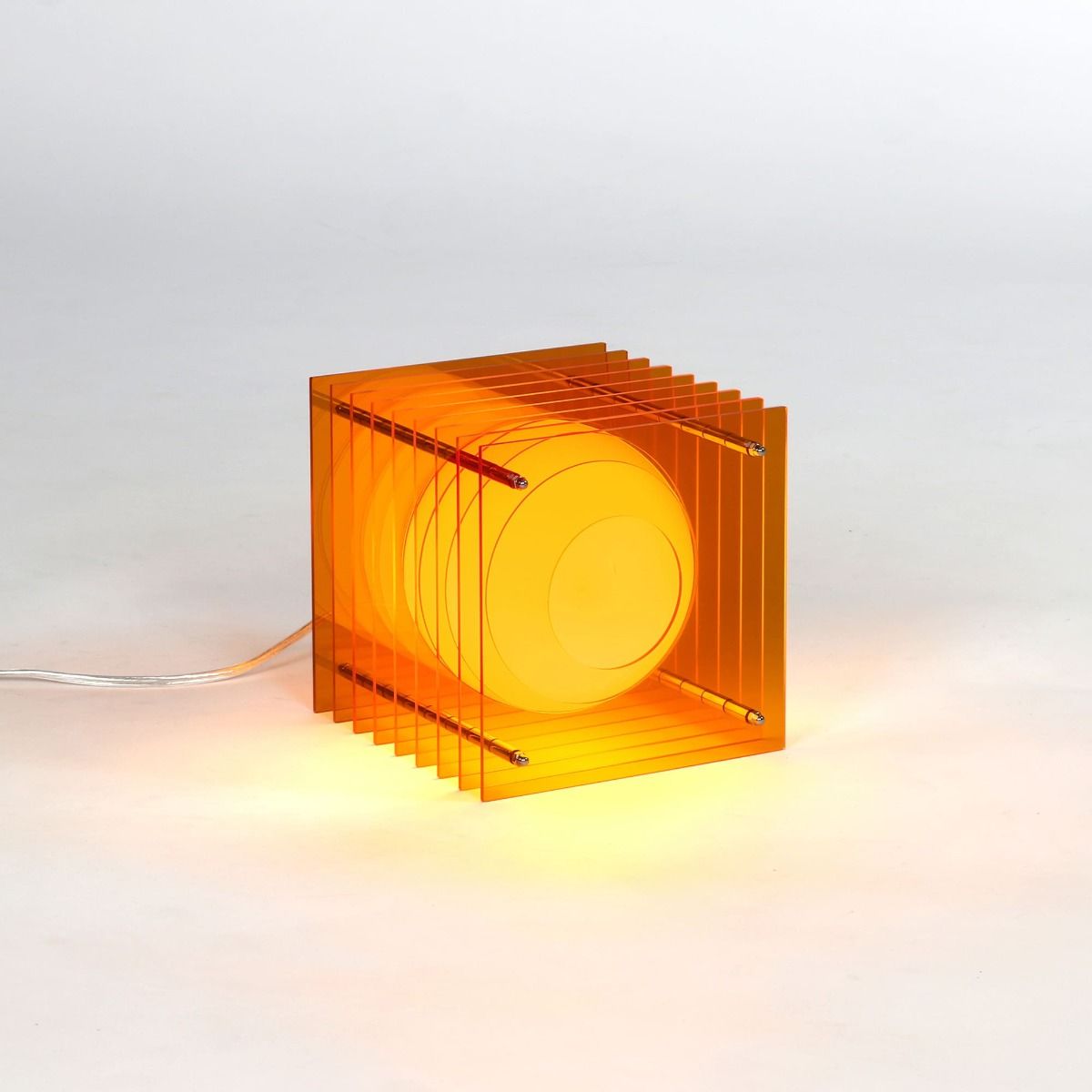 Lampe LOP SMALL SQUARE orange H18cm