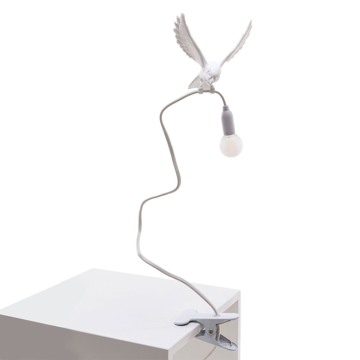 Lampe à poser SPARROW LANDING polypropylène blanc H67.5cm