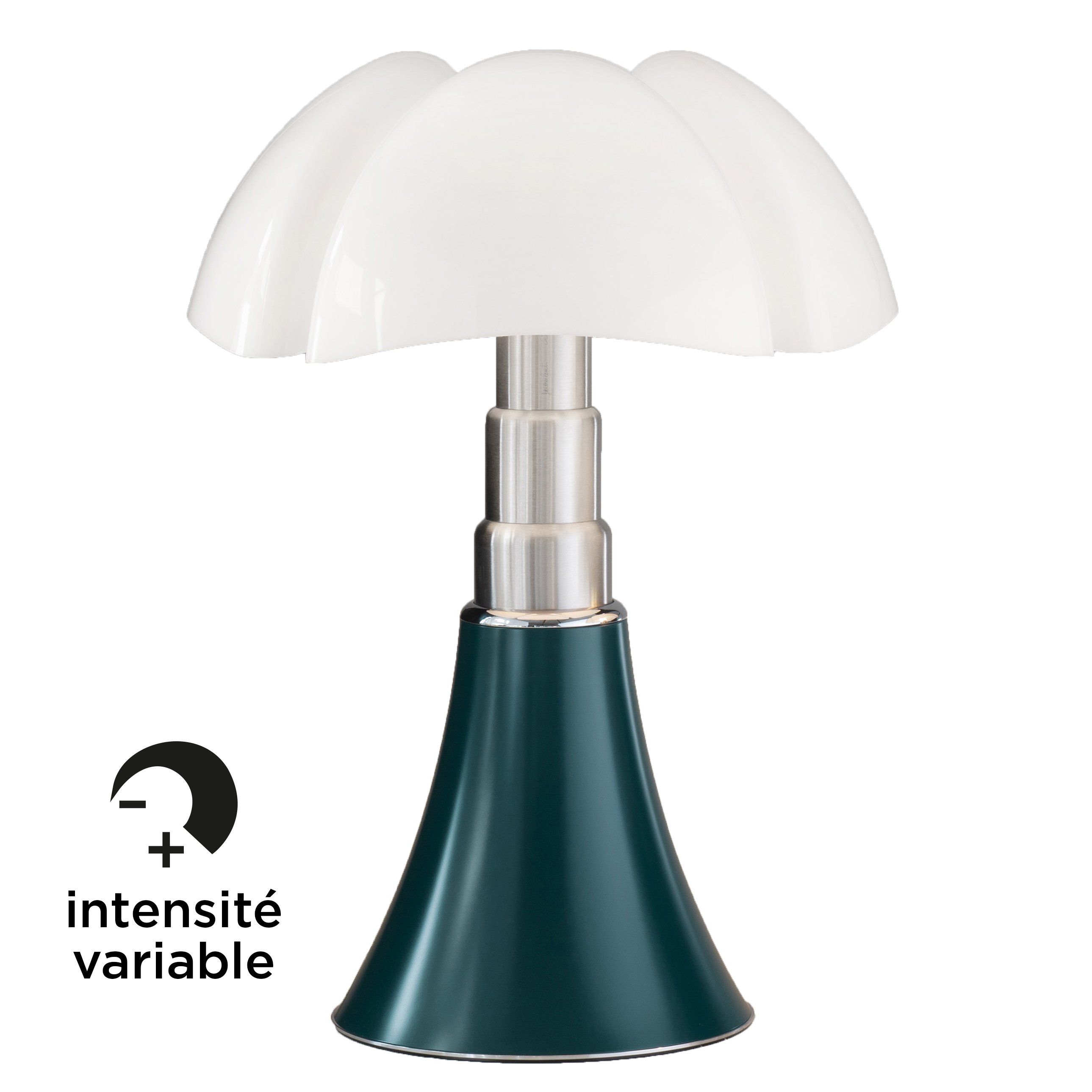 Lampe LED dimmable PIPISTRELLO MINI vert agave H35cm
